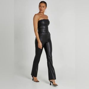 MESHKI- TYRA Straight Leg Faux Leather Pants